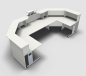 Preview: Empfanstheke Solid 340 x 160 cm Weiss Innenansicht