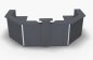 Preview: Empfanstheke Solid 340 x 160 cm onyxgrau Frontansicht