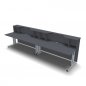 Preview: Empfangstheke Solid 360 cm gerade Onyx-Grau Innen