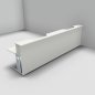 Preview: Empfangstheke Solid 360 cm gerade Weiss Frontansicht