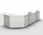 Preview: Empfanstheke Solid 400 x 160 cm Weiss Frontansicht