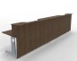 Preview: Empfangstheke Solid 400 x 80 cm Nussbaum