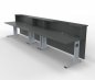 Preview: Empfangstheke Solid 400 x 80 cm Onyxgrau