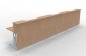 Preview: Empfangstheke Solid 480 cm gerade Buche