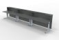 Preview: Empfangstheke Solid 480 cm gerade Onyxgrau