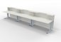 Preview: Empfangstheke Solid 480 cm gerade Weiss