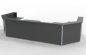 Preview: Empfangstheke 480 x 200 cm U-Form Onyxgrau