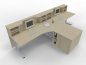 Preview: Empfangstheke Solid PC2 360 cm Doppelarbeitsplatz Ahorn