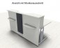 Preview: Empfangstheke Solid 180 cm Buche mit Designblende