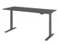Preview: Ergonomischer Schreibtisch 200 x 80 cm Gestellfarbe Grafit Tischplatte Grafit