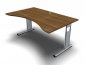 Preview: Schreibtisch Mega Ergo 160 cm Nussbaum