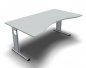 Preview: Schreibtisch Mega Ergo 180 cm Lichtgrau
