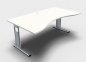 Preview: Schreibtisch Mega Ergo 180 cm Weiss