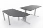 Preview: Ergonomischer Winkelschreibtisch VXM4 243 x 160 cm Grafit