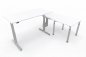 Preview: Ergonomischer Winkelschreibtisch VXM4 243 x 160 cm Weiß