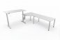 Preview: Ergonomischer Winkelschreibtisch VXY11 283x280cm Lichtgrau