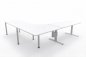 Preview: Ergonomischer Winkelschreibtisch VXY11 283x280cm Weiß