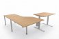 Preview: Ergonomischer Winkelschreibtisch VXY10 243x240 cm Eiche