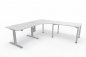 Preview: Ergonomischer Winkelschreibtisch VXY10 243x240 cm Lichtgrau