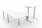 Preview: Ergonomischer Winkelschreibtisch VXY10 243x240 cm Weiß