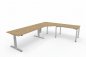 Preview: Winkelschreibtisch elektrisch VXY12 303x240 cm Eiche