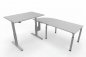 Preview: Ergonomischer Winkelschreibtisch VXY3 203 x 200 cm Lichtgrau
