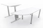 Preview: Ergonomischer Winkelschreibtisch VXY3 203 x 200 cm Weiß