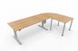 Preview: Ergonomischer Winkelschreibtisch VXY5 263 x 160 cm Eiche