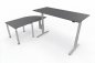 Preview: Ergonomischer Winkelschreibtisch VXY5 263 x 160 cm Grafit