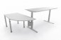 Preview: Ergonomischer Winkelschreibtisch VXY5 263 x 160 cm Lichtgrau