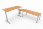 Preview: Ergonomischer Schreibtisch VXY6 263 x 260 cm Buche