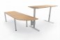 Preview: Ergonomischer Schreibtisch VXY6 263 x 260 cm Eiche