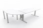Preview: Ergonomischer Schreibtisch VXY6 263 x 260 cm Weiß