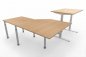Preview: Ergonomischer Winkelschreibtisch VXY7 243 x 200 cm Eiche