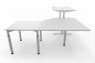 Preview: Ergonomischer Winkelschreibtisch VXY7 243 x 200 cm Lichtgrau