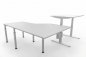 Preview: Ergonomischer Winkelschreibtisch VXY7 243 x 200 cm Lichtgrau