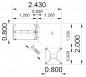 Preview: Ergonomischer Winkelschreibtisch VXY7 243 x 200 cm Stellfläche