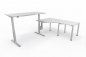 Preview: Ergonomischer Winkelschreibtisch VXY8 283 x 200 cm Lichtgrau