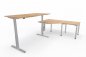 Preview: Ergonomischer Winkelschreibtisch VXY9 303 x 200 cm Eiche