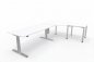 Preview: Ergonomischer Winkelschreibtisch VXY9 303 x 200 cm Weiß