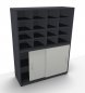Preview: Fächerschrank TEN 120 cm onyxgrau Weiss