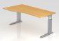 Preview: Schreibtisch Unna Freiform Buche-silber