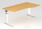 Preview: Schreibtisch Unna Freiform Buche-weiss
