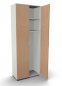 Preview: Garderobenschrank Mega 6 OH Weiss Buche
