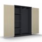 Preview: Garderobenschrank TEN 4 OH 100 cm breit onyxgrau-Ahorn