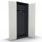 Preview: Garderobenschrank TEN 80 cm breit onyxgrau Weiss