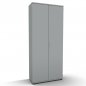 Preview: Garderobenschrank TEN 6 OH 100 cm breit Lichtgrau