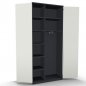 Preview: Garderobenschrank TEN 6 OH 100 cm breit onyxgrau-Weiss
