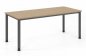 Preview: Großer Schreibtisch 200 cm Gestell Grafit Tischplatte Eiche