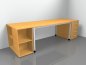 Preview: Schreibtisch mit Anstellcontainern Buche